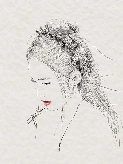 手绘头像定制李沁