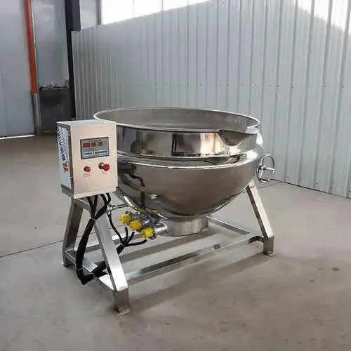 晟鸿500l炒料机电磁辣椒酱炒锅鲜花酱料行星搅拌炒锅