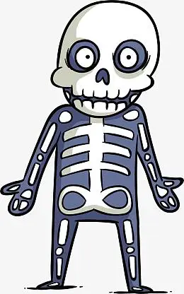 卡通骷髅小人
