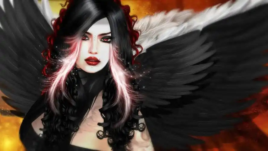 首页 梦幻女孩 幻想女孩,黑色天使,翅膀 壁纸 / 1920x1080 全高清