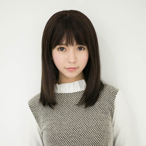 假发女中长直发真发韩式时尚齐刘海自然逼真长发真人发丝假发套