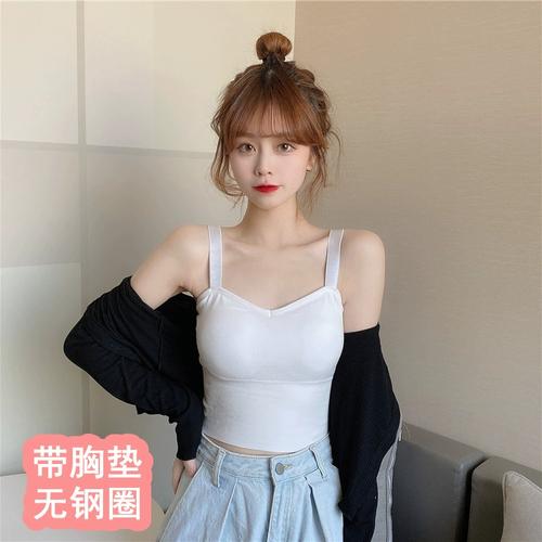 ins风吊带背心内衣女学生韩版美背打底防走光裹胸运动抹胸无钢圈