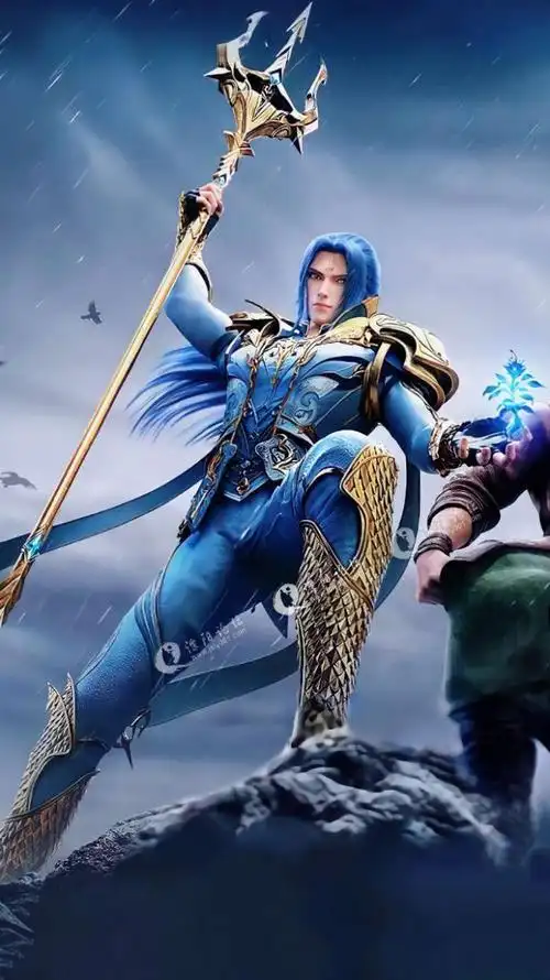 唐三海神造型提前曝光,身披黄金战甲,手持镶钻三叉戟无比霸气!