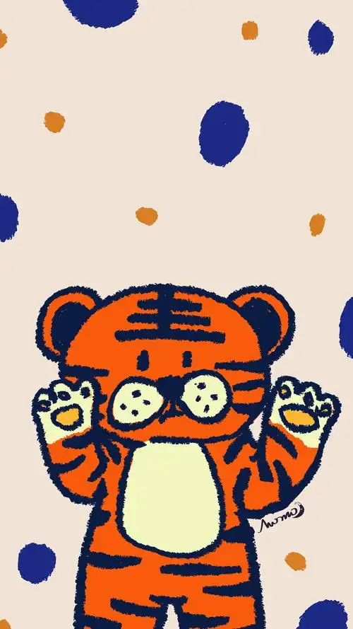 2022小老虎壁纸|插画|艺术插画|momo梦儿游 - 原创作品 - 站酷 (zcool