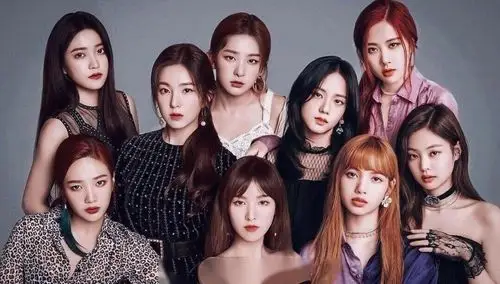 南韩两大女团合照