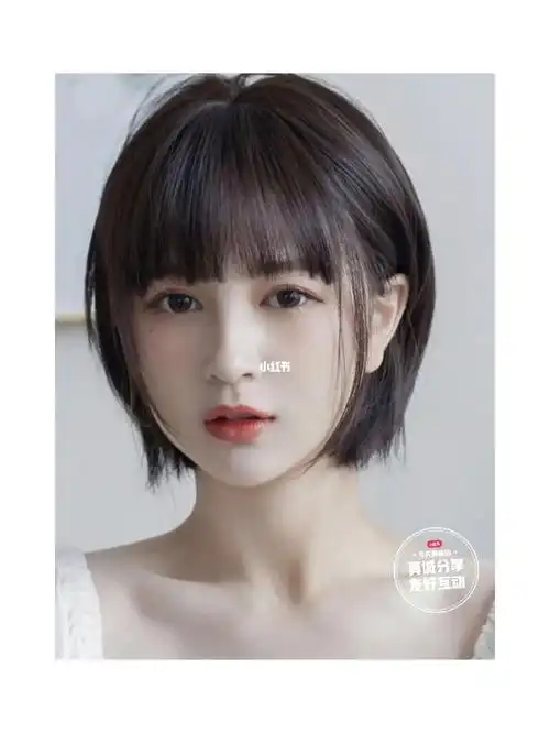96韩式温柔感的少女短发～适合圆脸女生!
