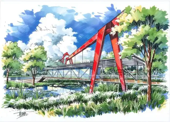 环艺景观风景园林考研手绘快题设计之效果图