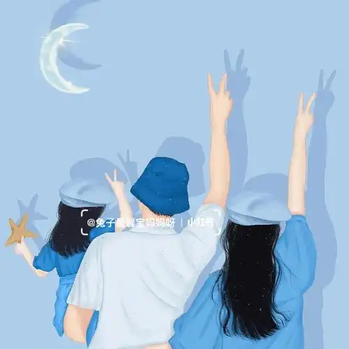 一家三口亲子头像背景