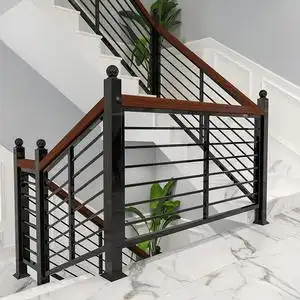 轻奢现代铁艺楼梯扶手阳台护栏阁楼飘窗装饰栏杆室内走廊庭院围栏