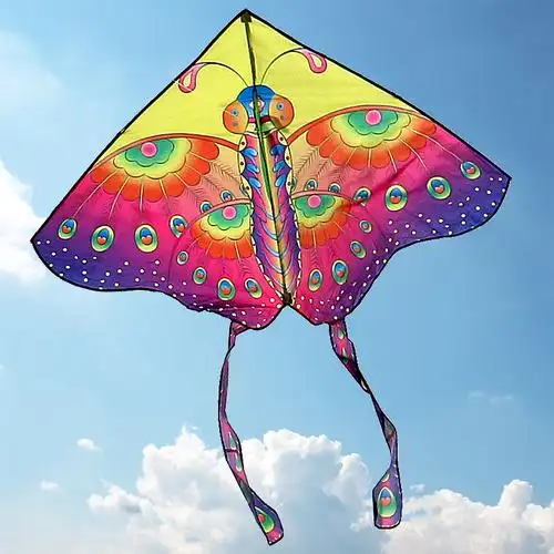 蝴蝶风筝潍坊恒江风筝儿童风筝卡通风筝线轮易飞小风筝可爱风筝