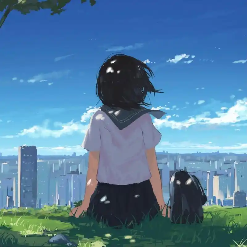 唯美背影星空头像!