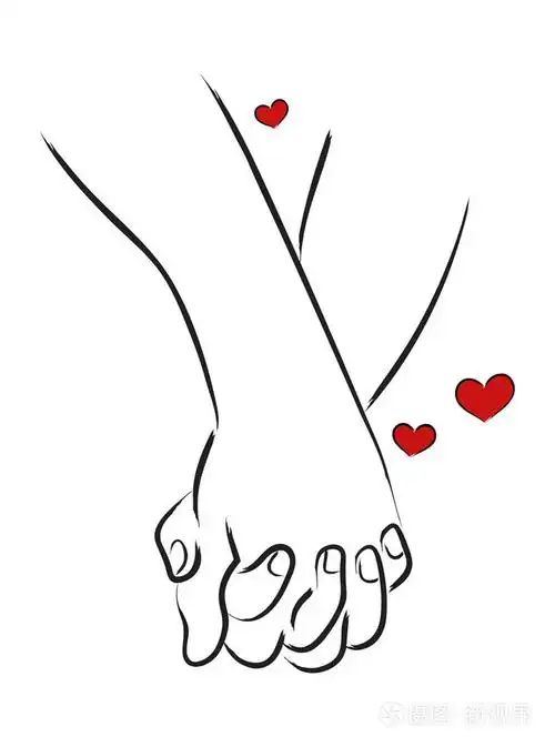 男人和女人手牵手