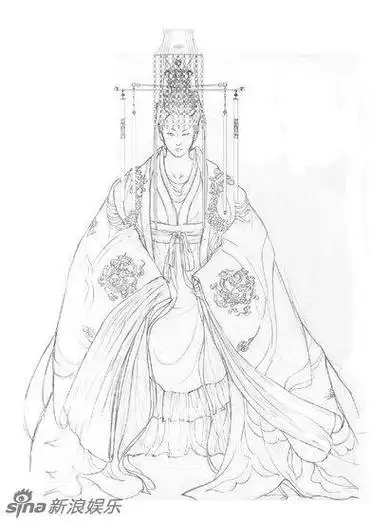 古代女皇简笔画