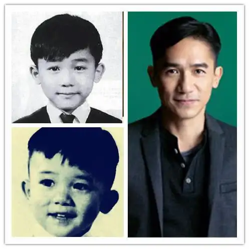 梁朝伟,影帝小时候的帅也不是盖的.