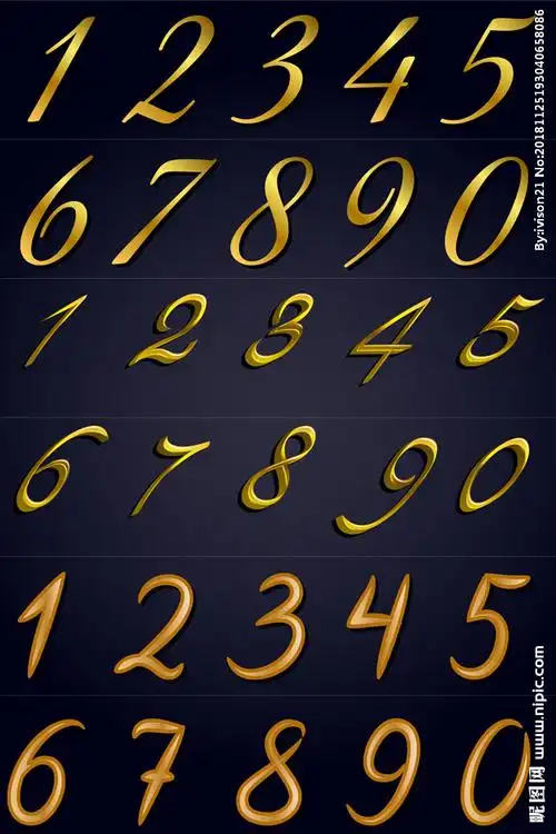 3d立体数字图片