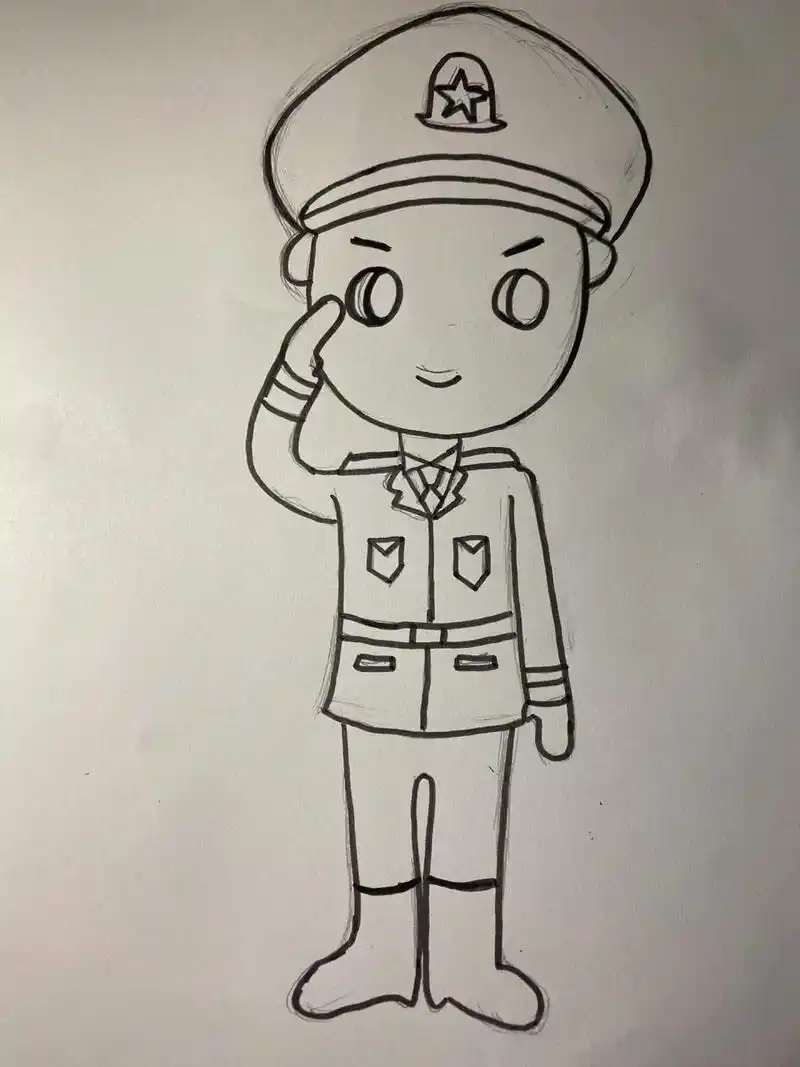 军人简笔画 军人简笔画