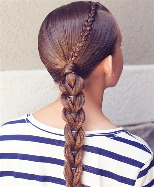 小女孩马尾辫编发 一根马尾72种编法_儿童发型 - 美发站