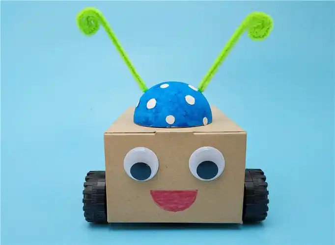 diy手工小制作扫地纸箱机器人科技小实验学生废物利用环保小发明