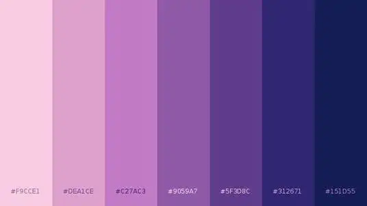 绘画参考高清版紫色的渐变色卡参考