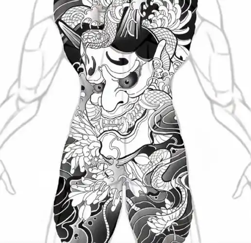 满背般若纹身手稿