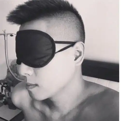 情趣眼罩纯棉黑色男用gay激情蒙眼sm男男眼罩