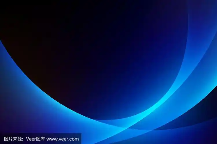 抽象的浅蓝色曲线在黑暗的背景.