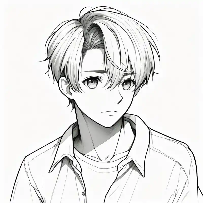 黑白素描男生头像,帅气高冷90 今日份黑白素描男生头像,高冷帅气