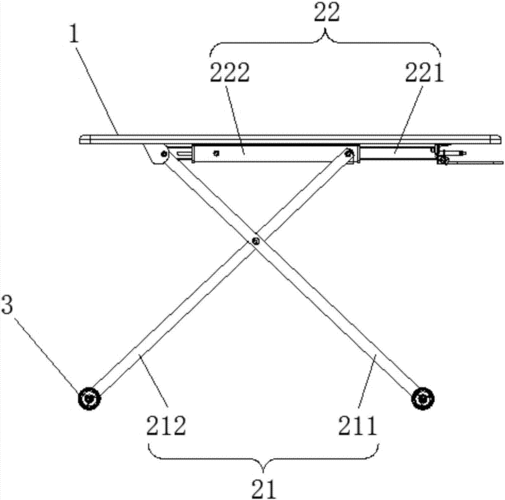 本实用新型涉及一种桌子,特别涉及一种升降折叠桌.