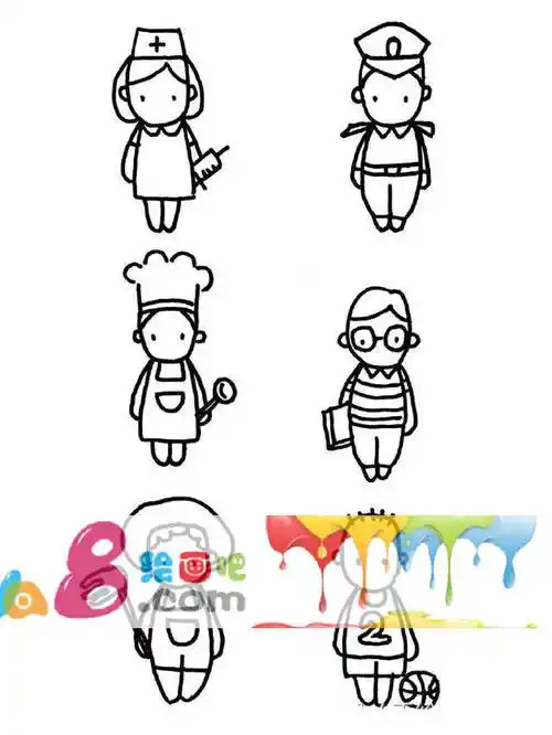 人物职业简笔画 画职业人物简笔画