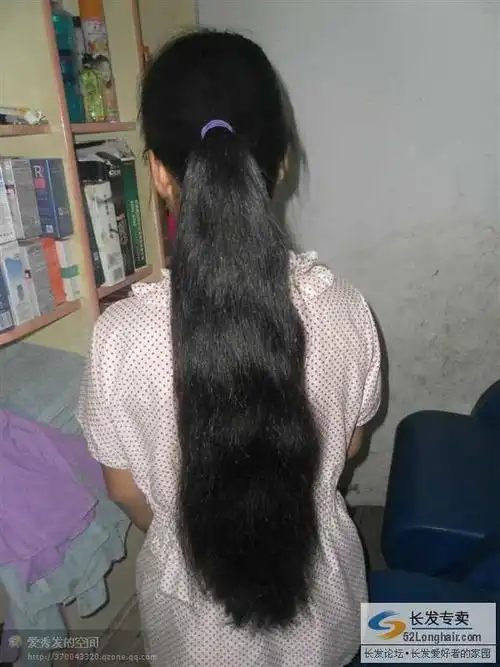 分层剪下16岁女孩乌黑长发爱秀发91