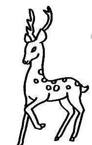 梅花鹿的房子简笔画