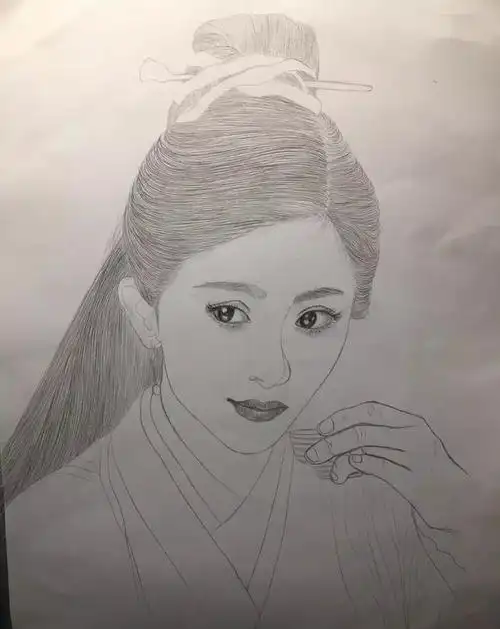 原创绘画作品画电视剧三生三世十里桃花中杨幂饰演的白浅