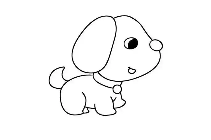 小狗卡通简笔画小狗卡通简笔画图片可爱小狗简笔画一分钟学会春节准备