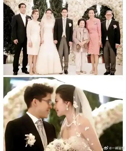 郭晶晶12年前的婚礼那年,这么一桌子的大阵仗,不愧是豪门婚礼,在座的