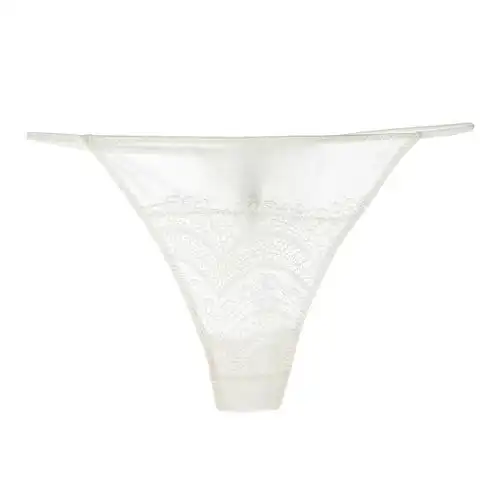 ideamini深情咪兔丁字裤女性透明蕾丝无感超薄冰丝一根线t三角裤内裤