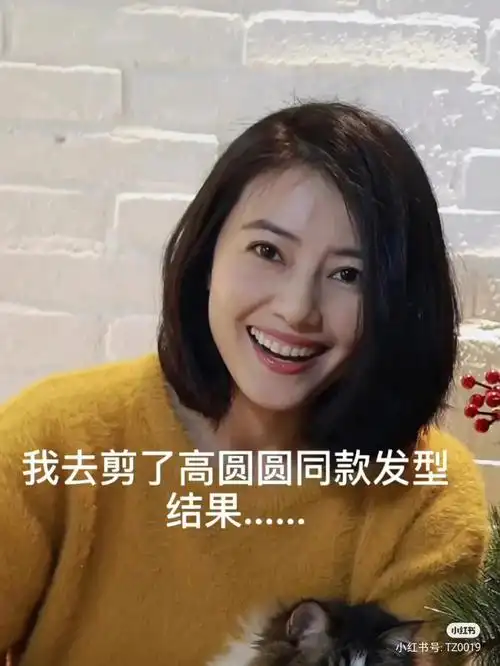 最近短发好火跟风高圆圆同款短发