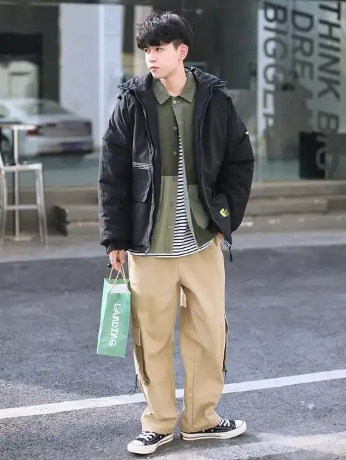 ootd男生冬季穿搭日系工装氛围感78