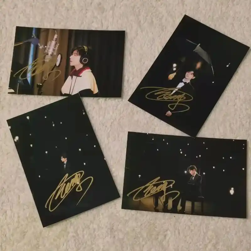 王源 王源 夏野了  宣传 亲笔签名6寸照片 12寸海报  - 抖音