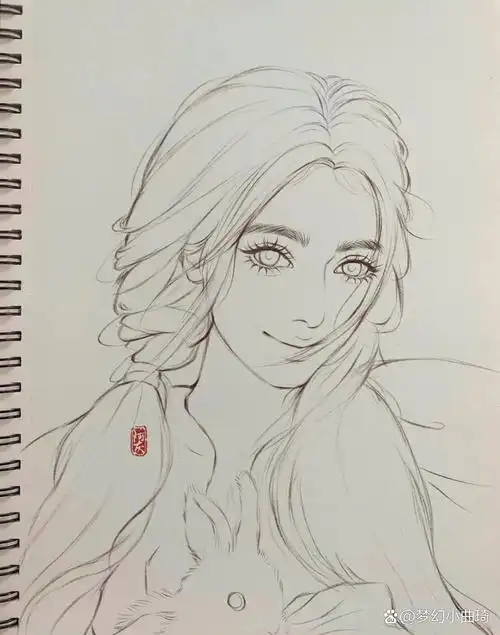 画的迪丽热巴要拿吱一声