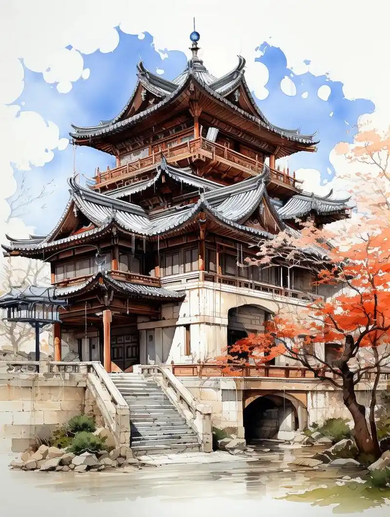 古建筑之美.审美提升与手绘素材积累#手绘 #建筑设计 #古建 - 抖音