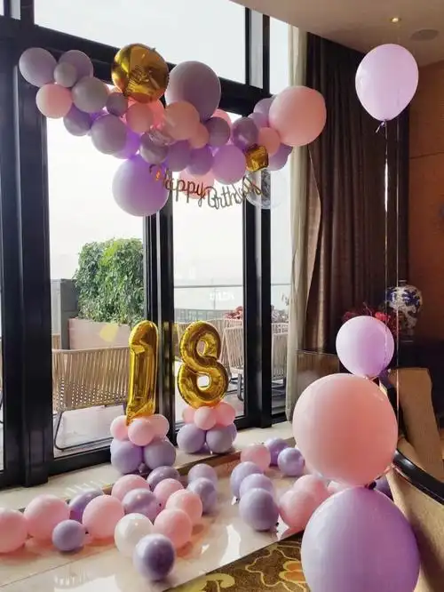 18岁生日成人礼简约包间布置