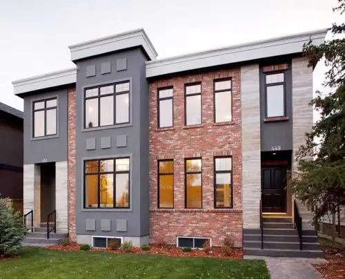 时尚简约小别墅外墙砖装修效果图片欣赏