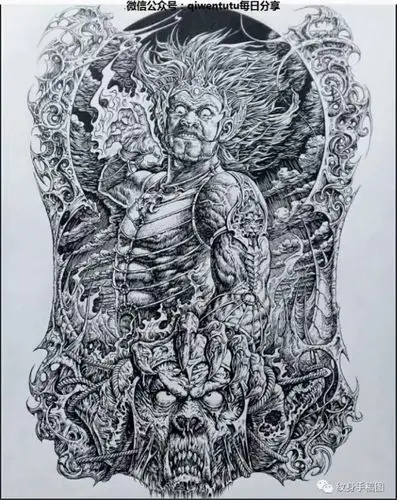 传统纹身满背纹身图案