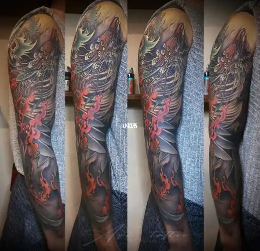 纹身  #花臂纹身  #新传统彩色花臂