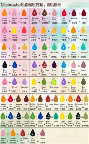美国chefmaster可食用色素烘焙调色蛋糕奶油裱花食品级水性20g