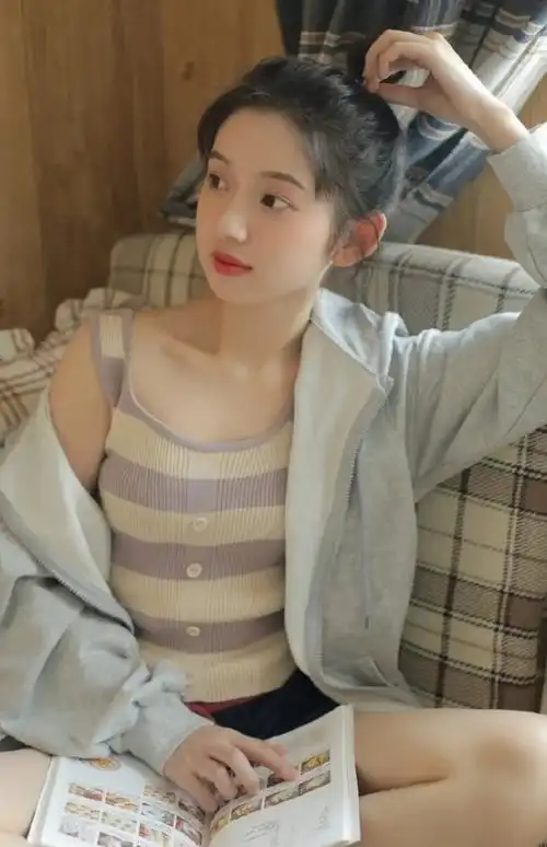 人像摄影丸子头小姐姐青春靓丽