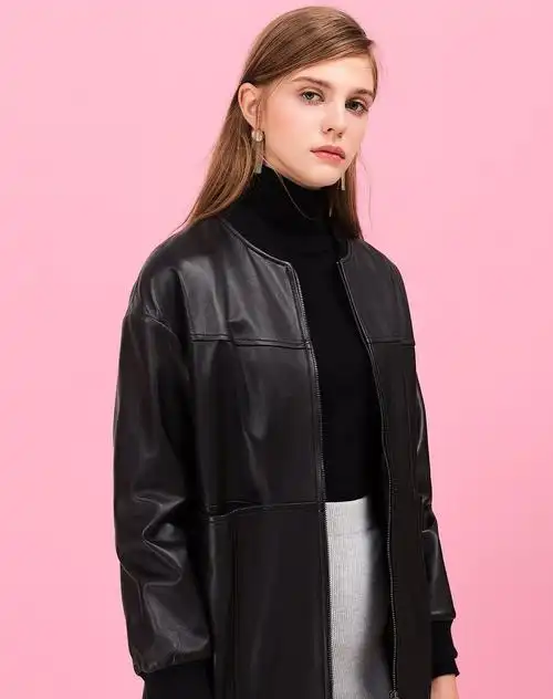 1件5折-爱迪丹顿女装皮风衣帅气中长款真皮皮衣sf7399600-10_唯品会