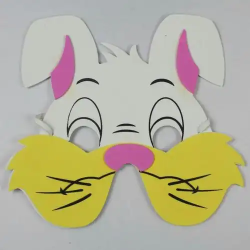 结合图片讲解动物面具的做法.