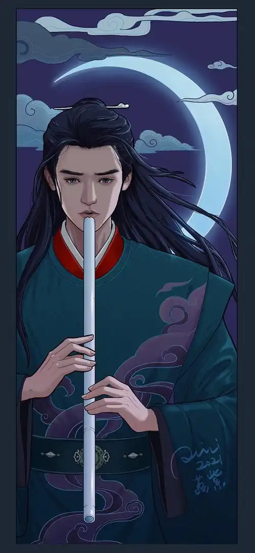 山河令人物插画-全家福