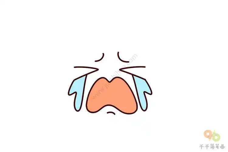 图形活起来哀伤的表情简笔画